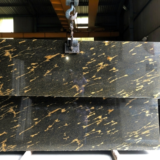 ĐÁ GRANITE ĐEN VÀNG DA CÁ (BONE GOLD)