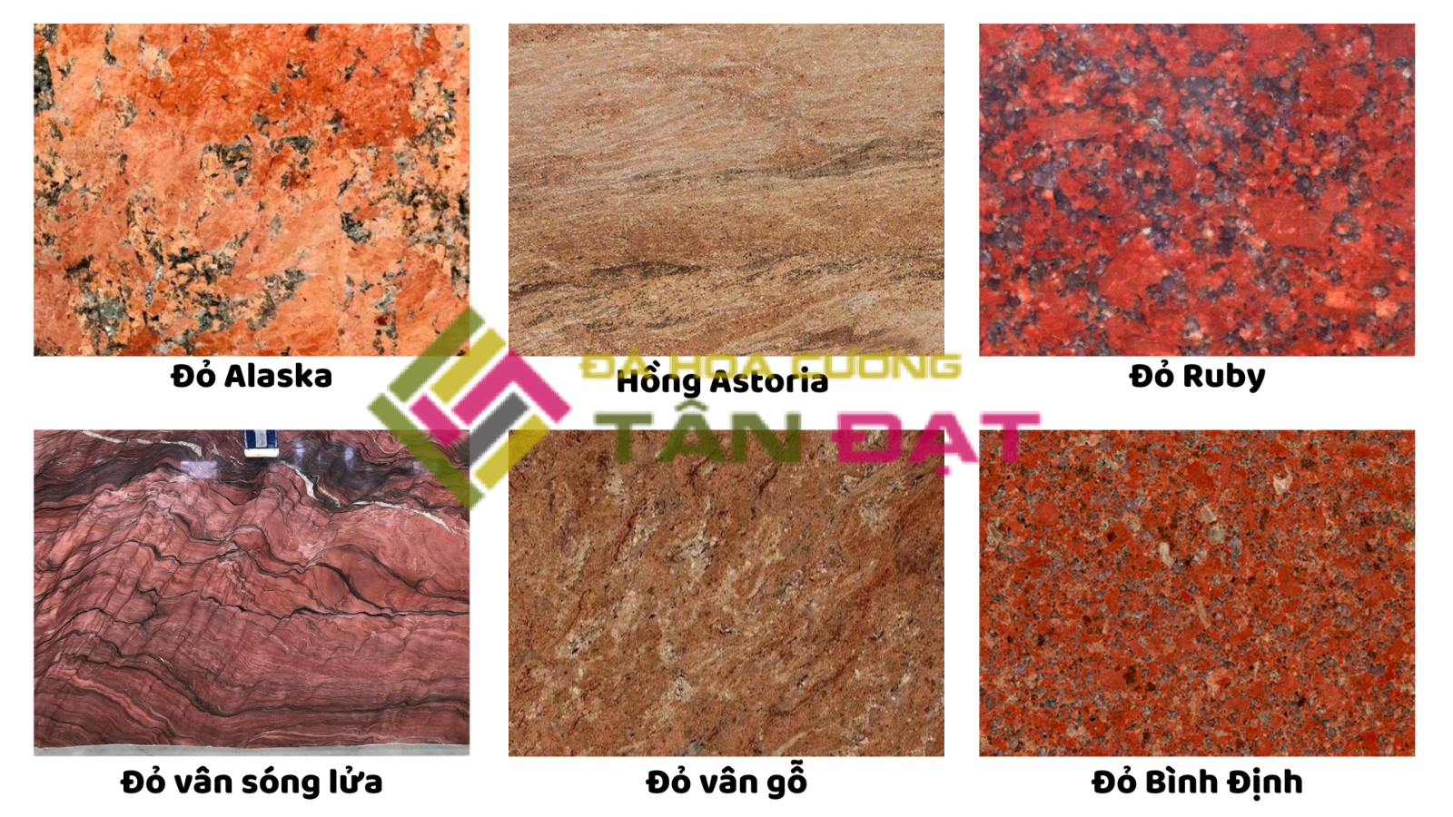 ĐÁ GRANITE MÀU HỒNG - ĐỎ
